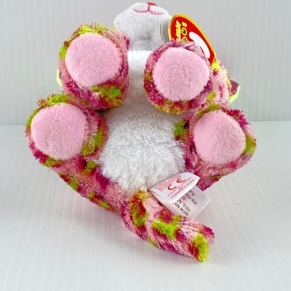 Ty Beanie Boos Lainey Plush Pink Spotted Leopard 2021 TySilk 6 inch Teddybear - Picture 5 of 11